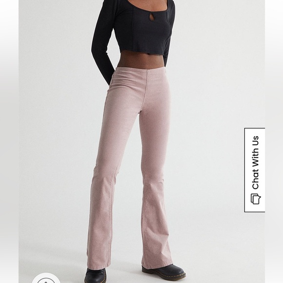 Pacsun Women's Mauve Corduroy Pants Low Rise Flare Leg Pink Retro Y2K soft - Picture 4 of 11